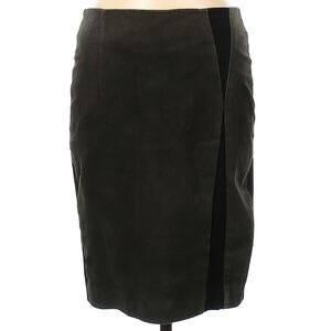 Poleci Black Brown Midi Size 6 Skirt
